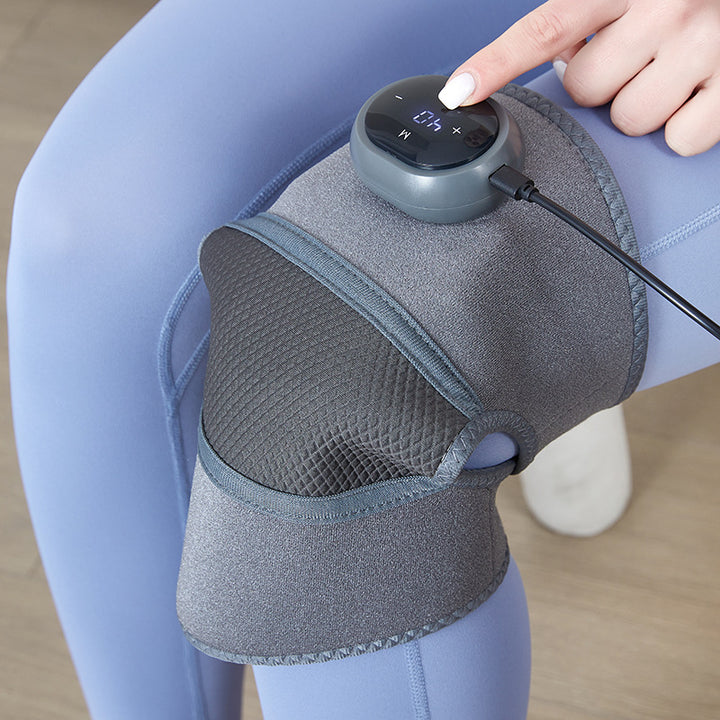 Heated knee wrap with LCD control