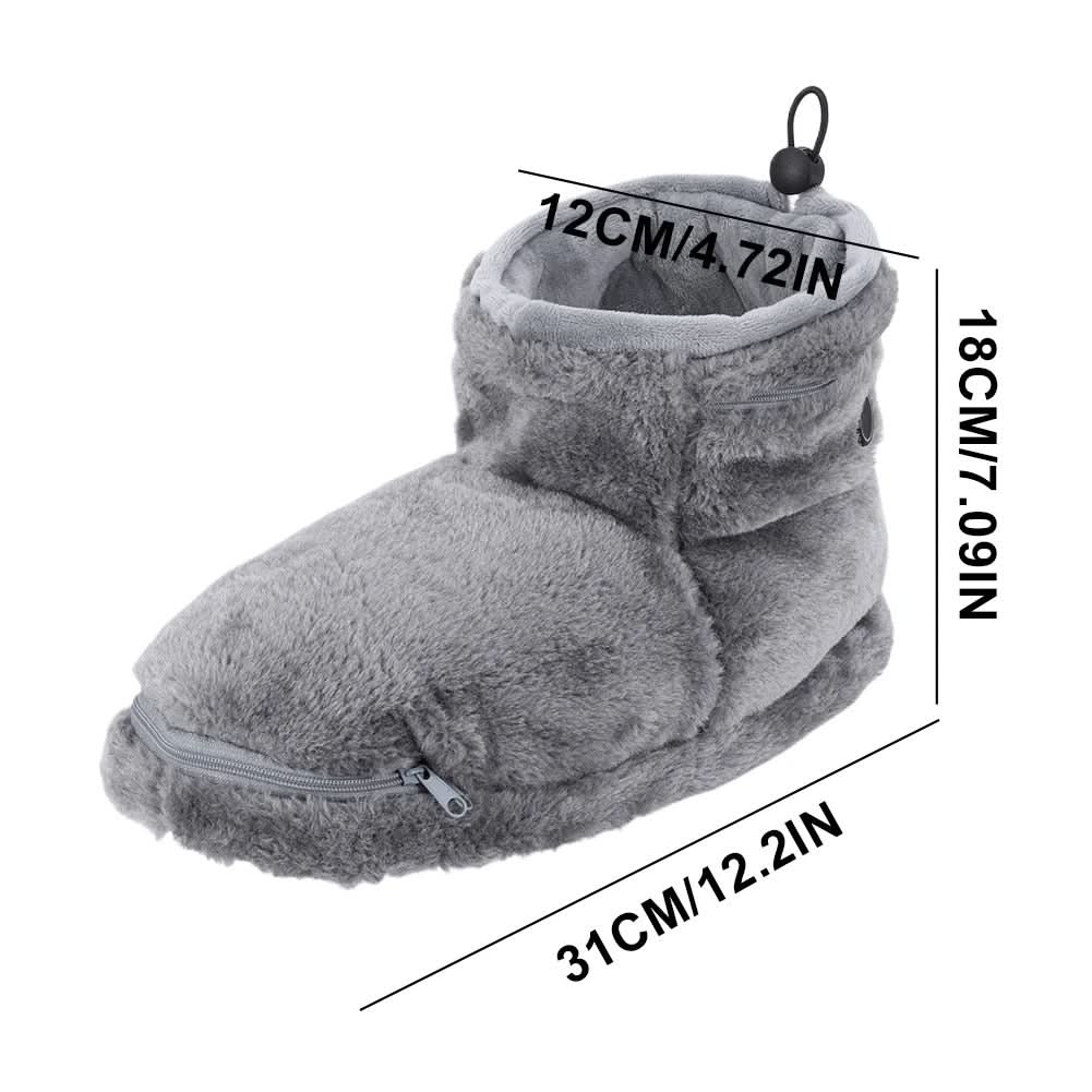 Plushridge™ USB Heated Plush Slippers for Warm, Cozy Feet at Home