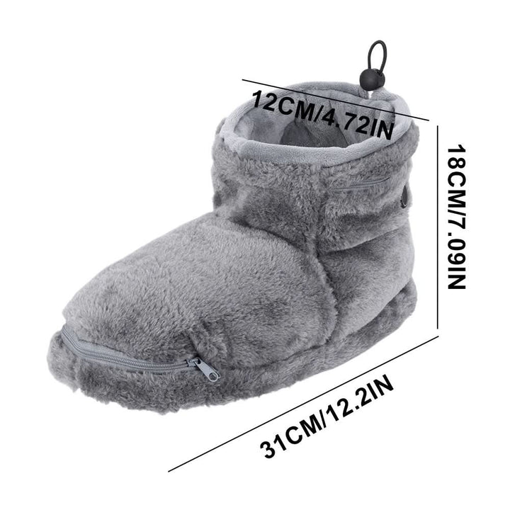Plushridge™ USB Heated Plush Slippers for Warm, Cozy Feet at Home