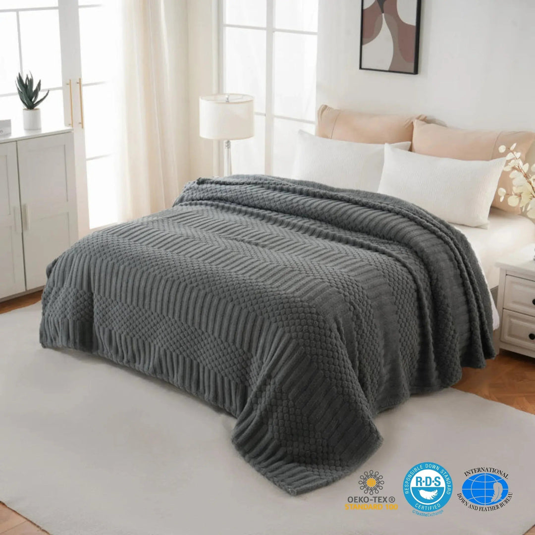 Fluffy Plush Fleece Throw Blanket for Couch and Bed