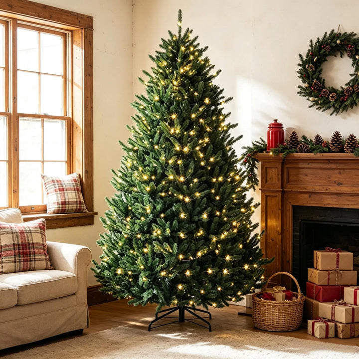 Full pre-lit tree with multicolor LEDs