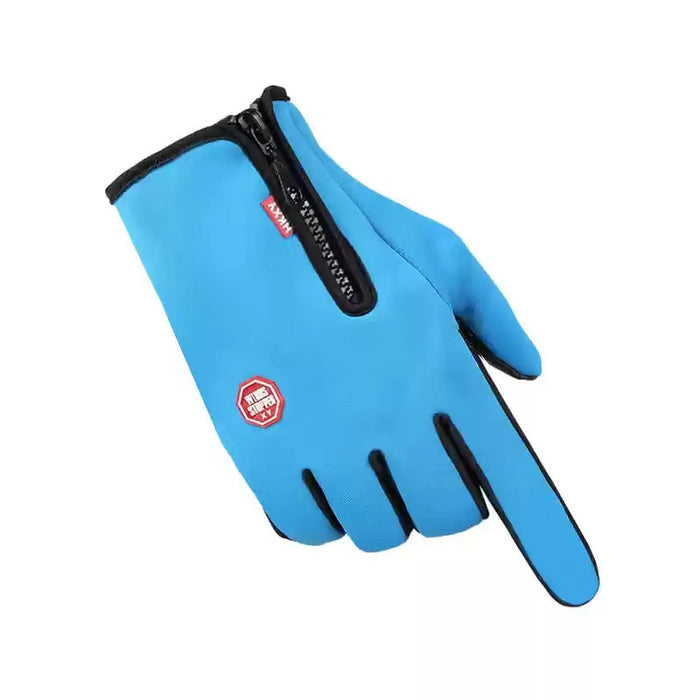 Plushridge Windproof Sports Gloves with Zip Cuff