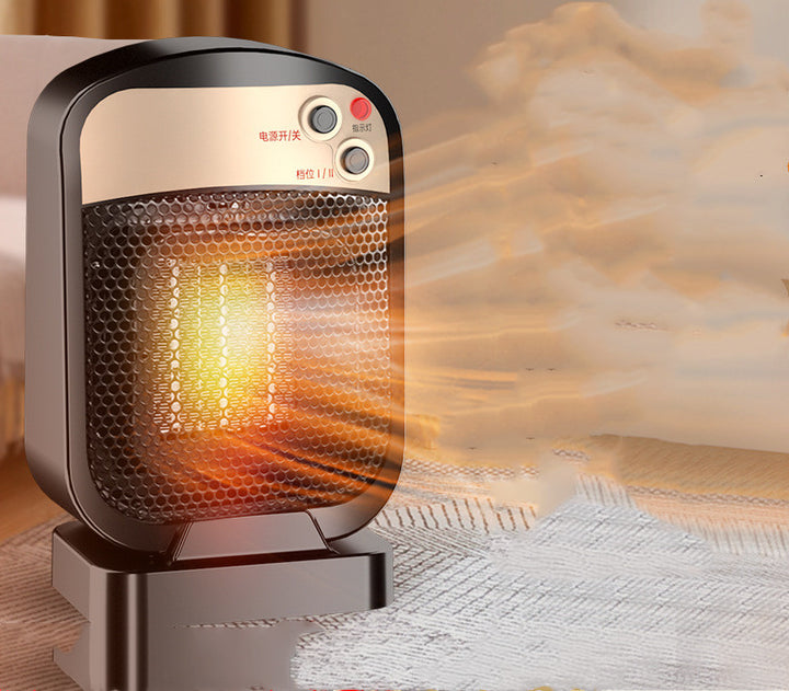 Compact black ceramic desk fan heater