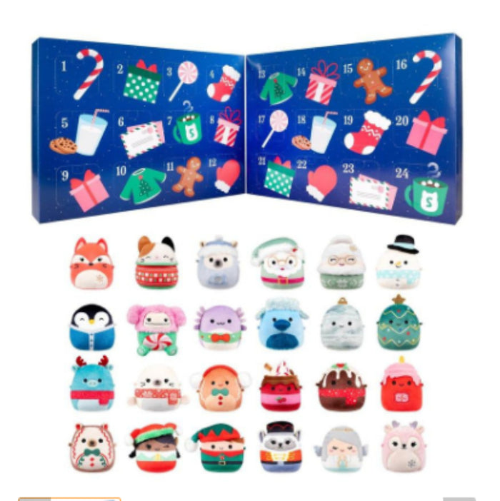 Plushridge Christmas Advent Calendar with 24 Mini Plush Characters