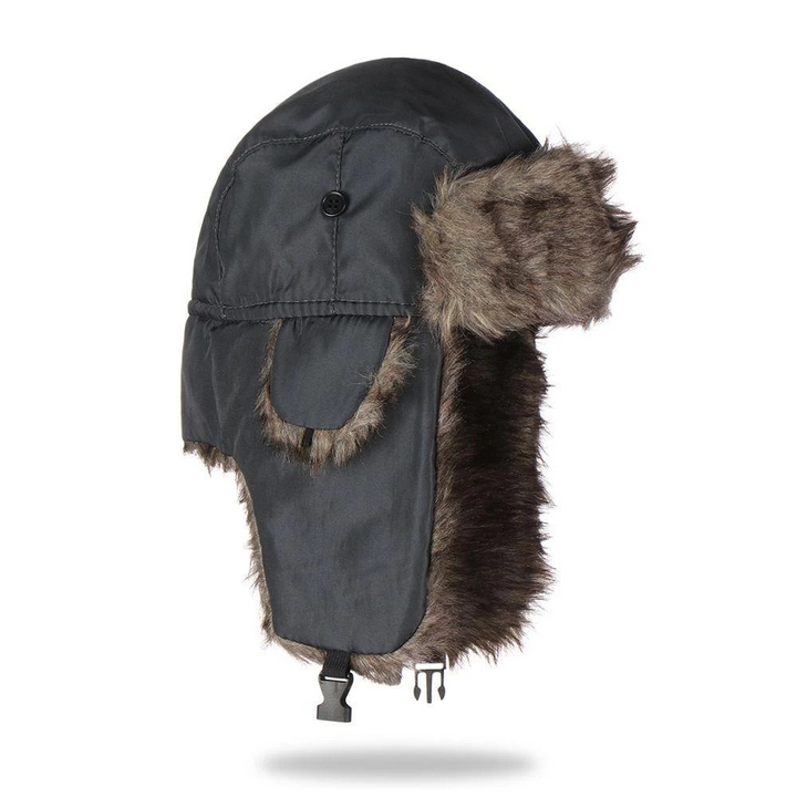 Faux Fur Aviator Trapper Hat with Warm Earflaps
