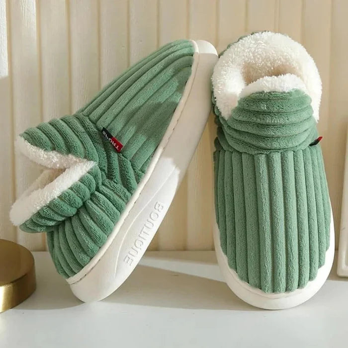 Plushridge™ Soft Flannel Fleece Slippers with Non-Slip Soles