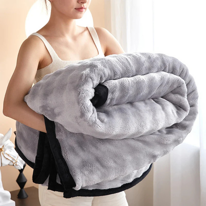 Plushridge™ Reversible Plush Fleece Blanket for Couch and Bed