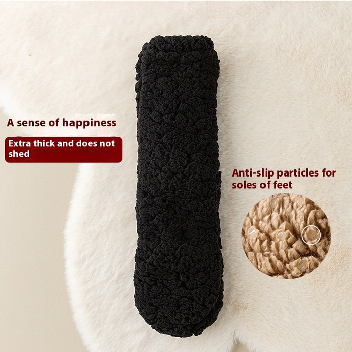 Plushridge Extra-Thick Coral Fleece Floor Socks with Non-Slip Sole