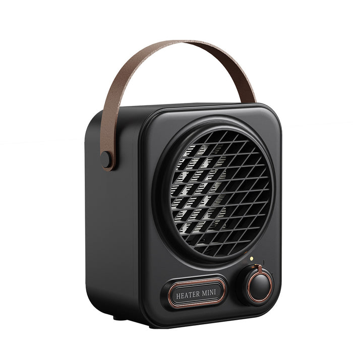 Plushridge Retro Desk Space Heater with Leather-Look Handle