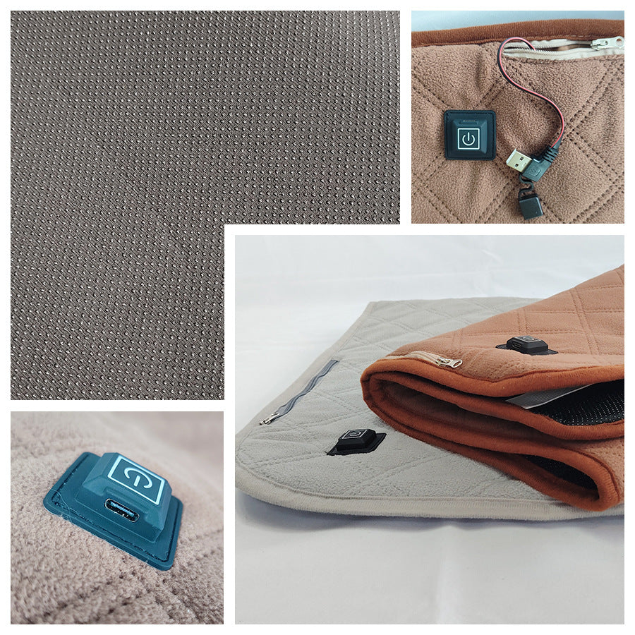 USB heated seat cushion on chair