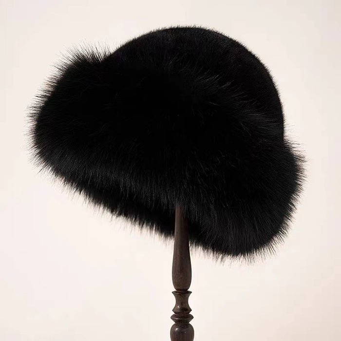 Plushridge Faux Fur Cossack Hat with Rolled Brim