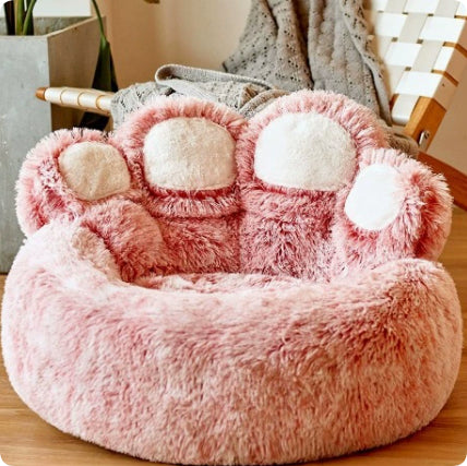 Fluffy Round Dog Bed for Winter, 50 to 110cm