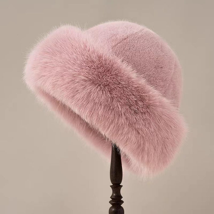 Plushridge Faux Fur Cossack Hat with Rolled Brim