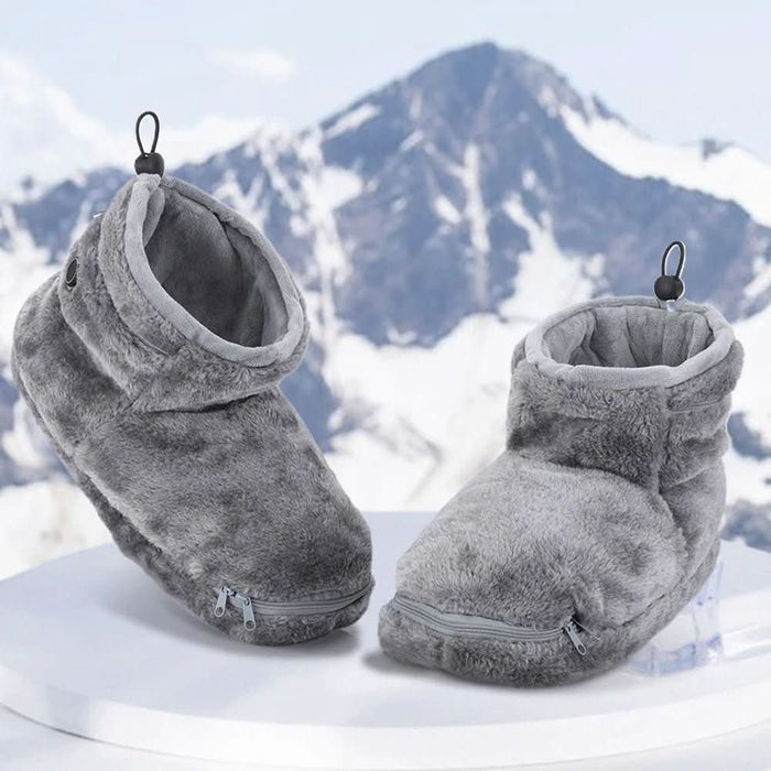 Plushridge™ USB Heated Plush Slippers for Warm, Cozy Feet at Home