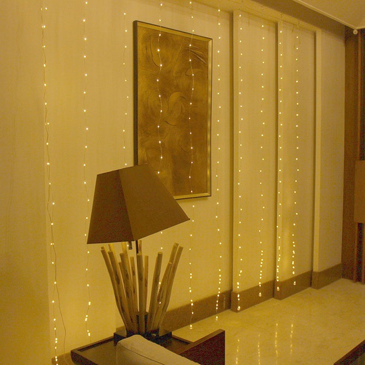 Christmas LED Curtain Lights 3 x 3 m 304 Beads Remote Control