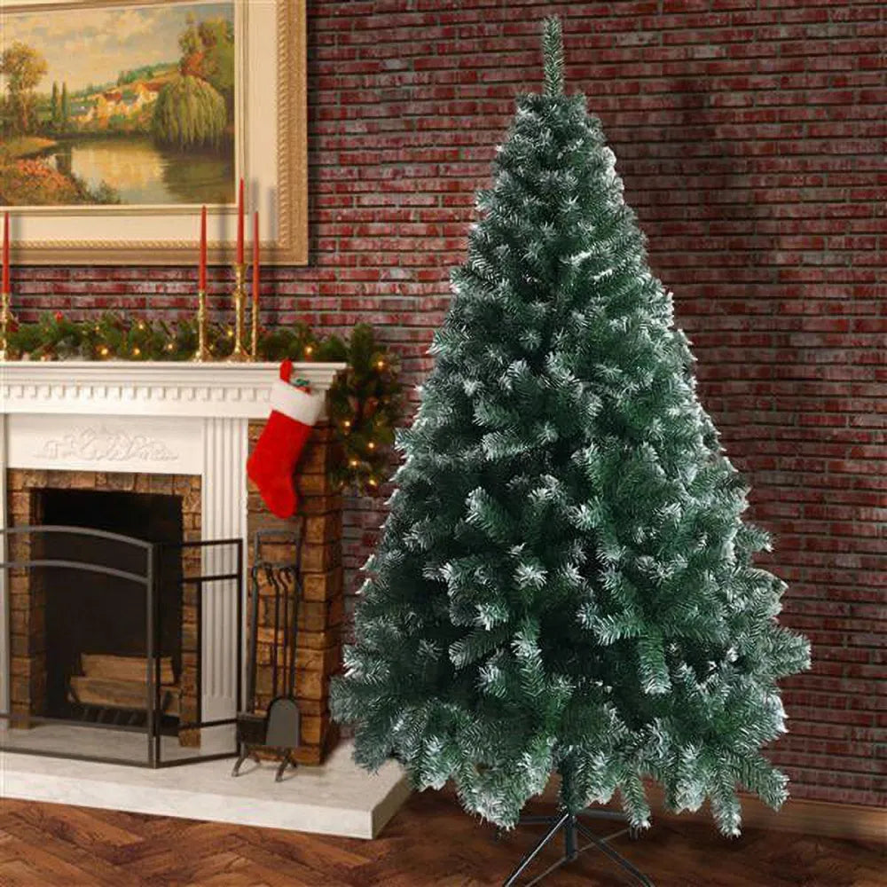 Light green tree with frosted white tips