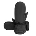 Black USB heated mittens with zip pocket