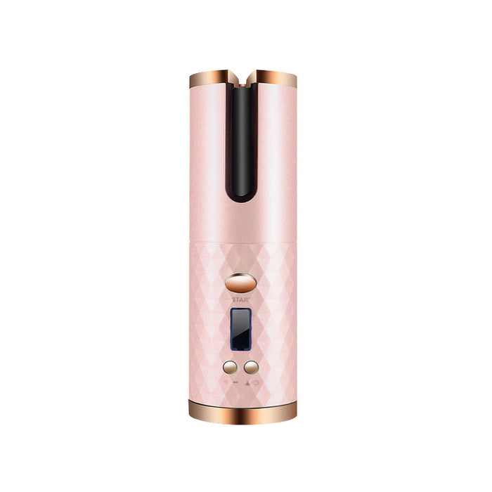 Plushridge Cordless Automatic Rotating Hair Curler with LCD Display