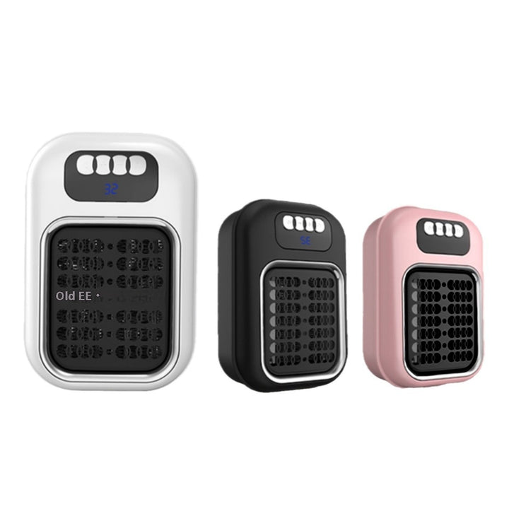 White plug-in wall heater with remote control