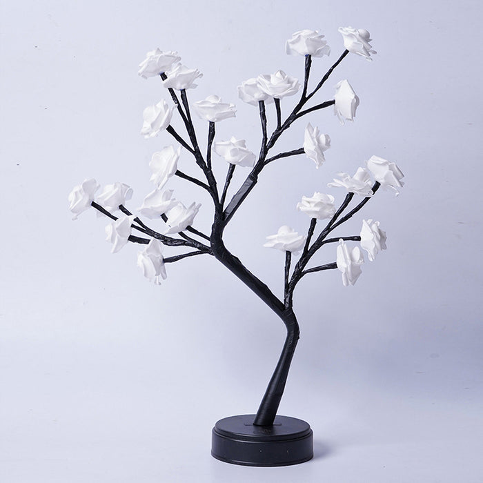 Plushridge Rose Tree Lamp with Bendable Branches, USB LED Flower Light