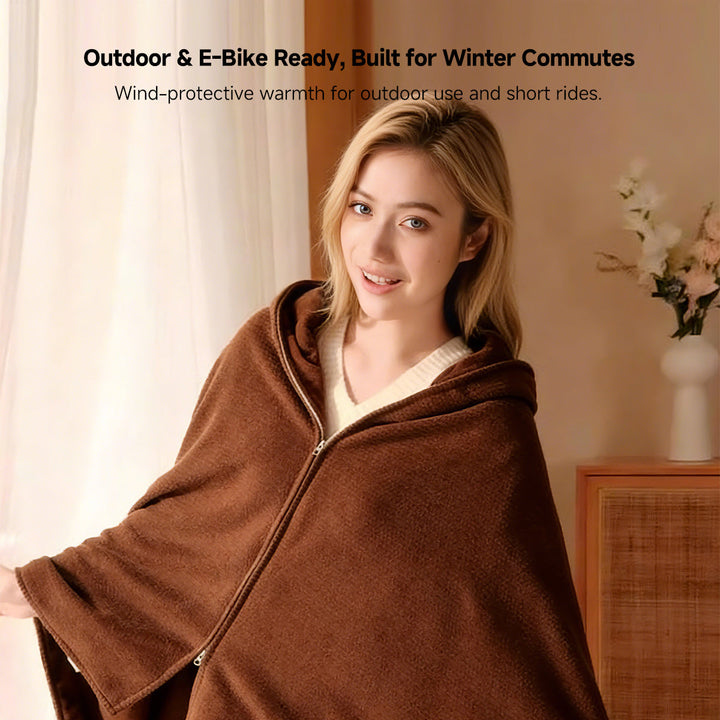 Graphene Heated Shawl - USB Powered, 15-Second Heat, Office &amp; Home
