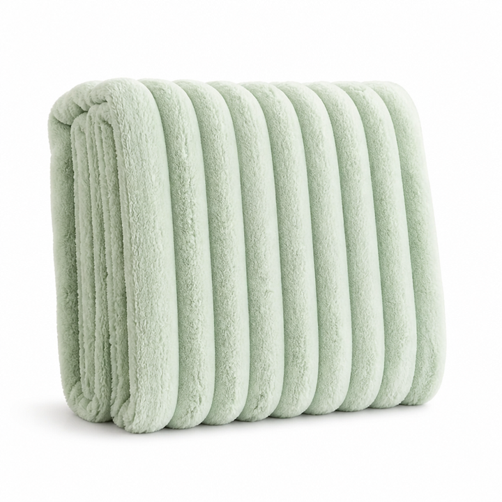 Weiche gerippte Fleece-Wohndecke (maschinenwaschbar)