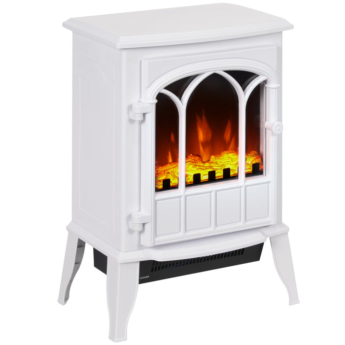 Plushridge Electric Log Burner Fireplace 2000W with Charcoal Flames