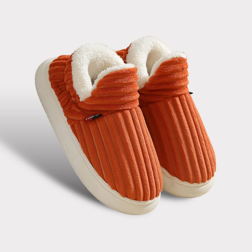 Fluffy Fleece Winter Slippers with Thick, Non-Slip Soles