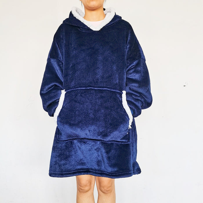 Plushridge Oversized Sherpa Blanket Hoodie with Big Pocket