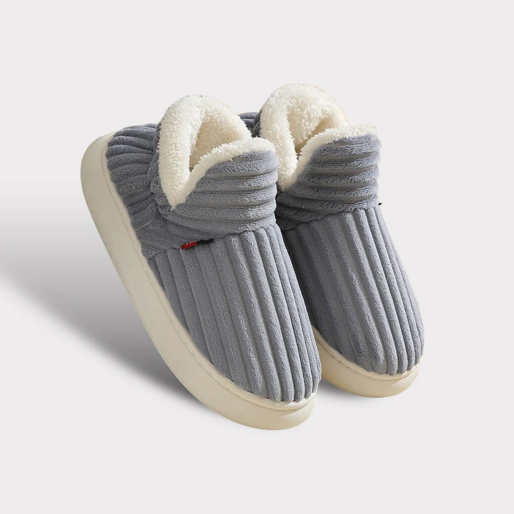 Fluffy Fleece Winter Slippers with Thick, Non-Slip Soles