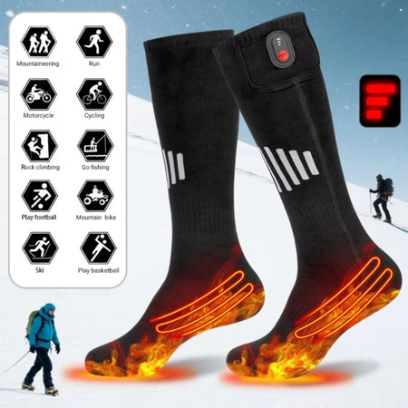 Plushridge™ USB Rechargeable Heated Socks for Toes and Soles