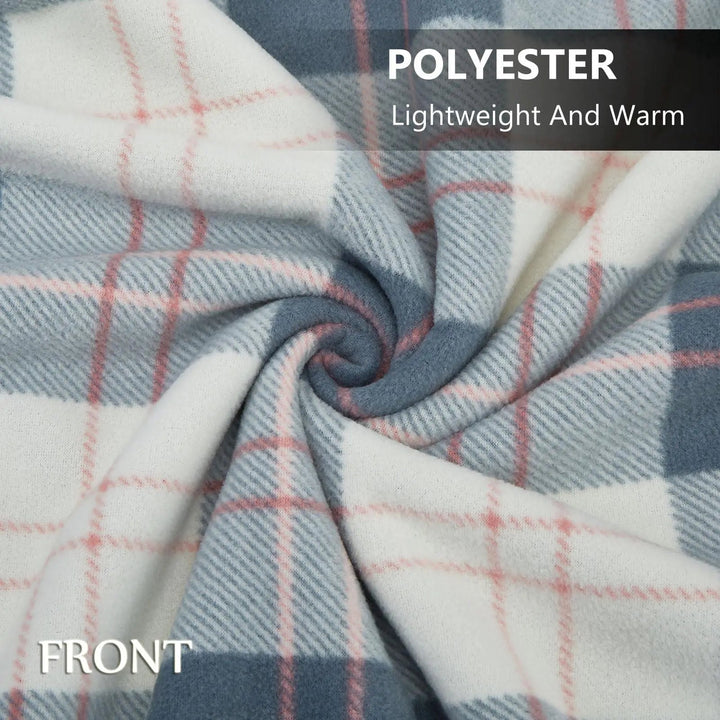 Velmesta Wearable Plaid Fleece Blanket
