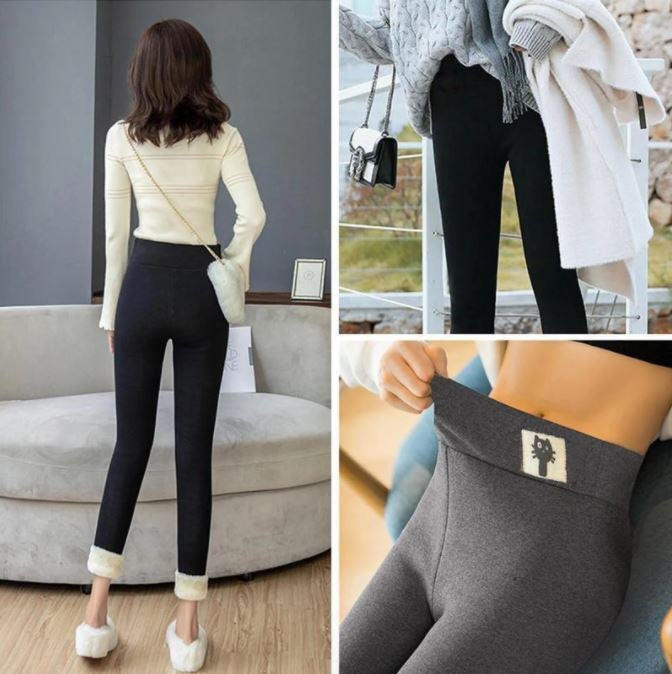 Thick Fleece Lined Thermal Leggings for Women