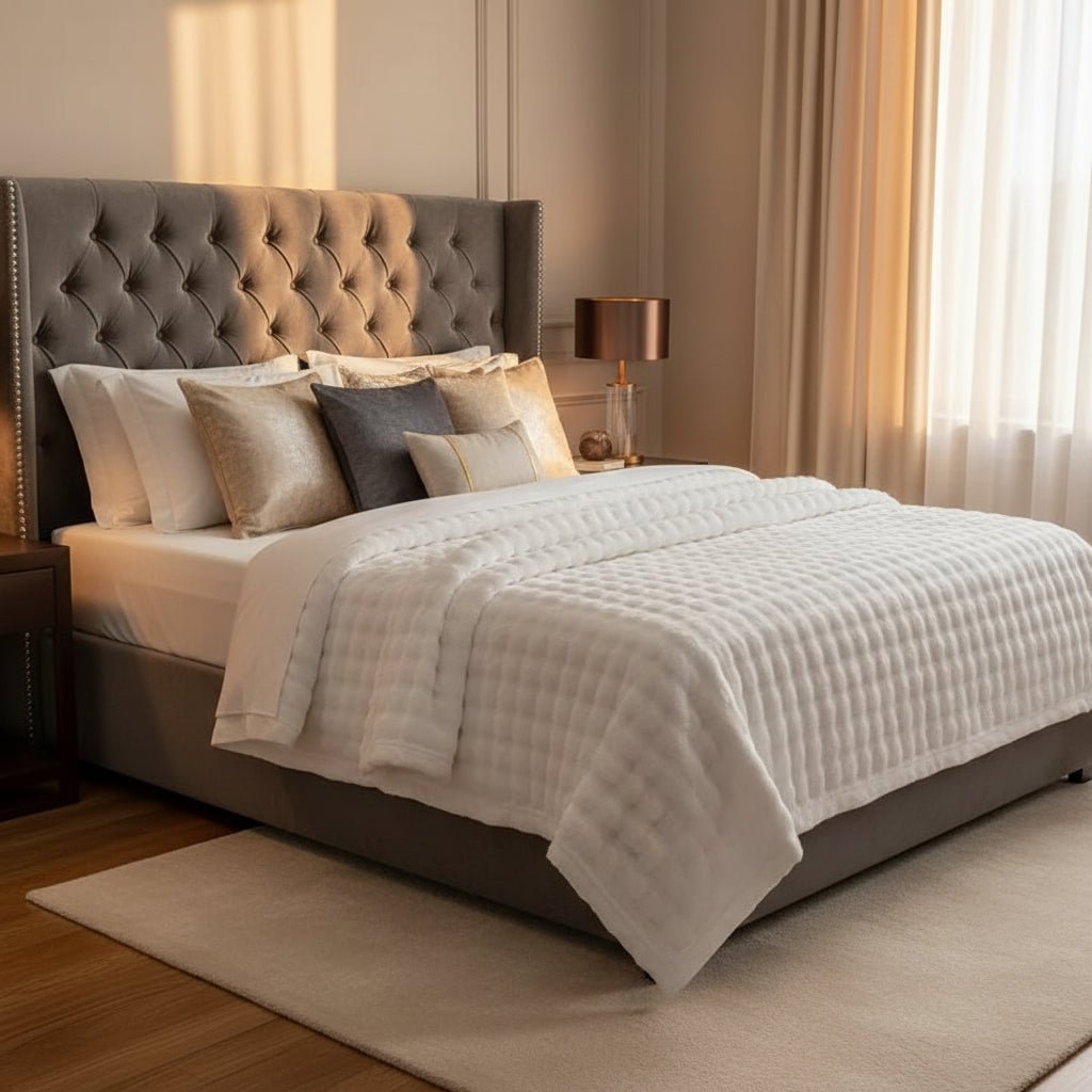 3D Bubble Plush Blanket with Cloud-Soft Raised Texture