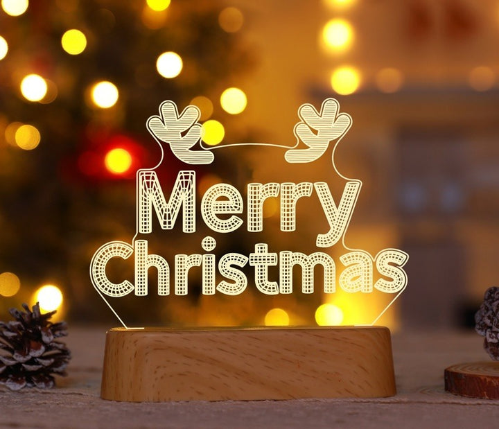 Glowing acrylic Christmas tree lamp