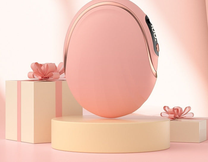 Plushridge Egg-Shaped Rechargeable Hand Warmer with Display