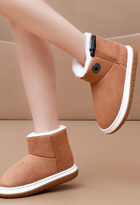 Plushridge Rechargeable Heated Boots with Plush Lining for Home