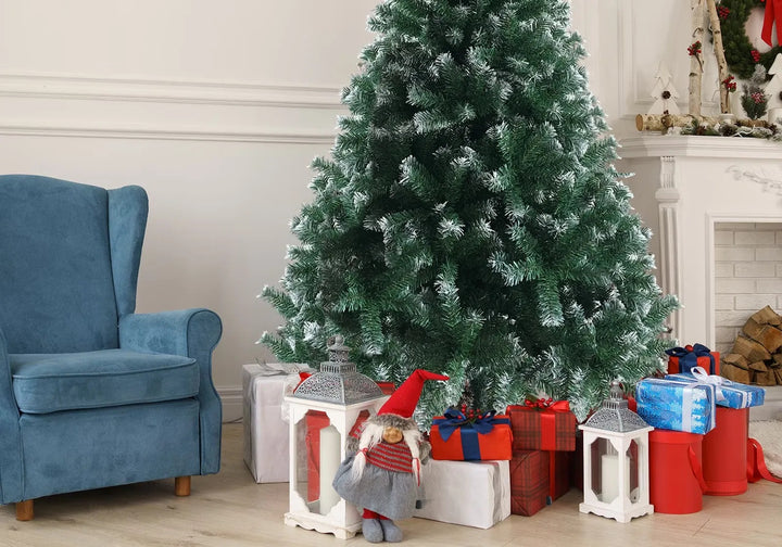 Light green Christmas tree with white tips