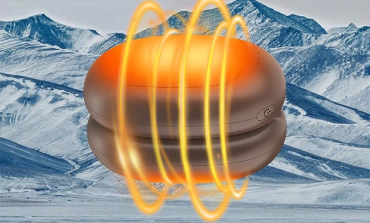 Pocket rechargeable hand warmer in hand