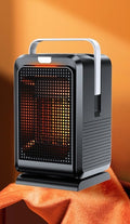 Oscillating desk space heater with remote