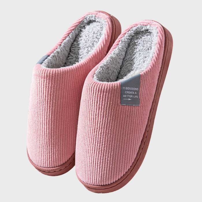 Plushridge™ Soft Warm-Lined Slippers with Durable Easy Slip-On Sole