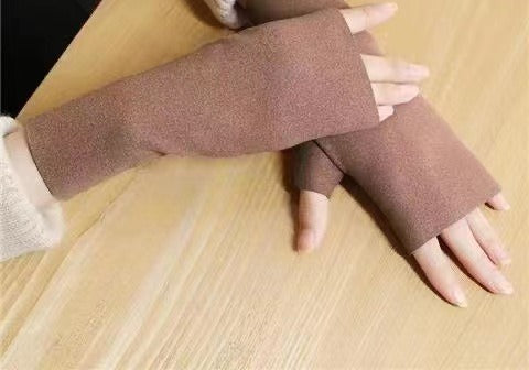 Plushridge Fingerless Knit Hand Warmers with Thumb Hole
