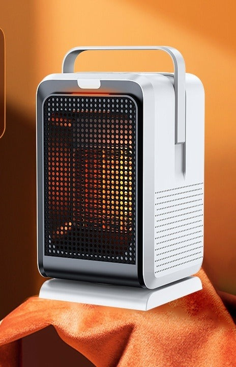 Oscillating desk space heater with remote