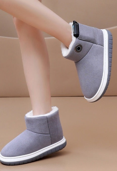 Plushridge Rechargeable Heated Boots with Plush Lining for Home