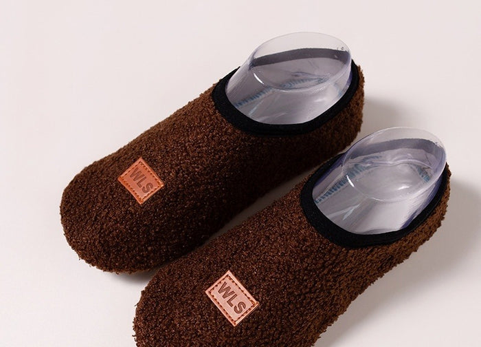 Plushridge Fleece-Lined Slipper Socks with Non-Slip Silicone Sole