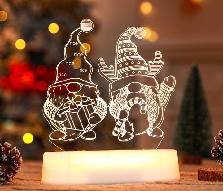 Glowing acrylic Christmas tree lamp