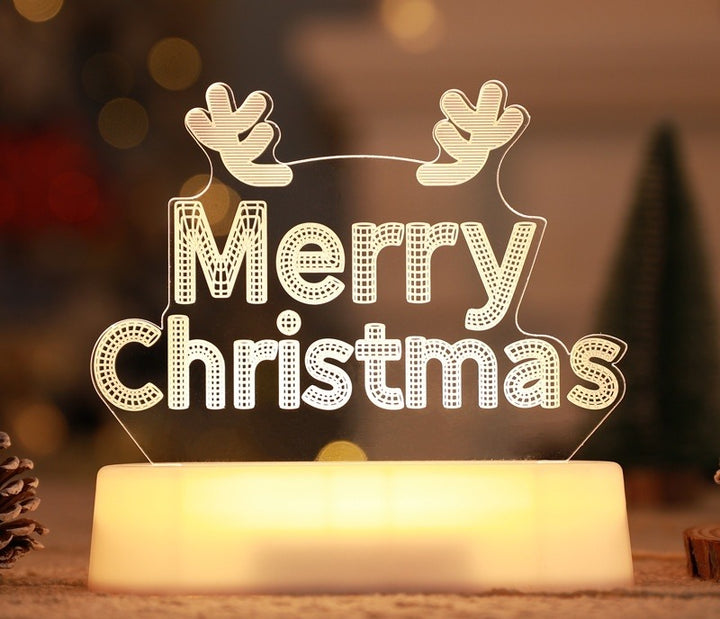 Glowing acrylic Christmas tree lamp