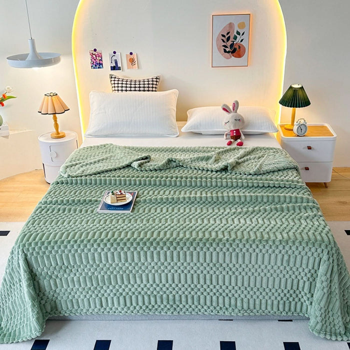 Plushridge™ Ultra-Soft Microfiber Throw with Pebble Texture, Light and Warm