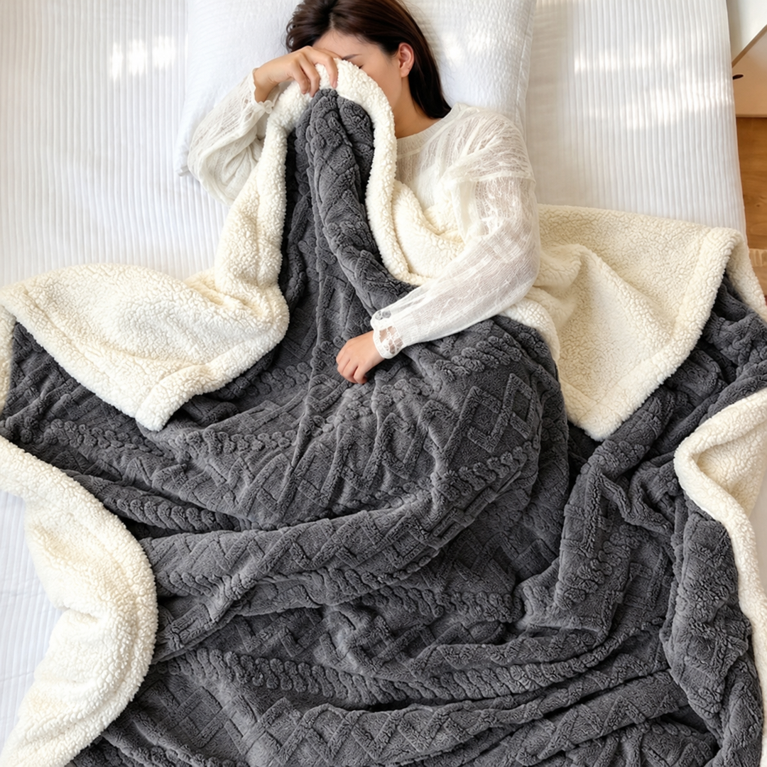 Reversible Sherpa Fleece Blanket
