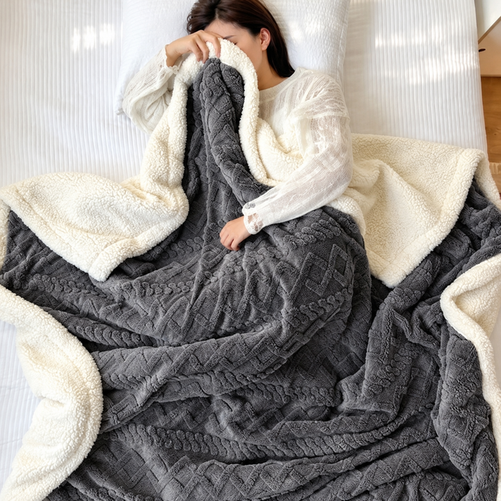 Reversible Sherpa Fleece Blanket